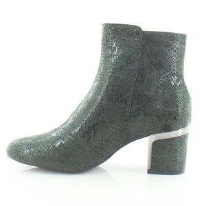 DKNY Edgy Python Green Snake Pattern Boots